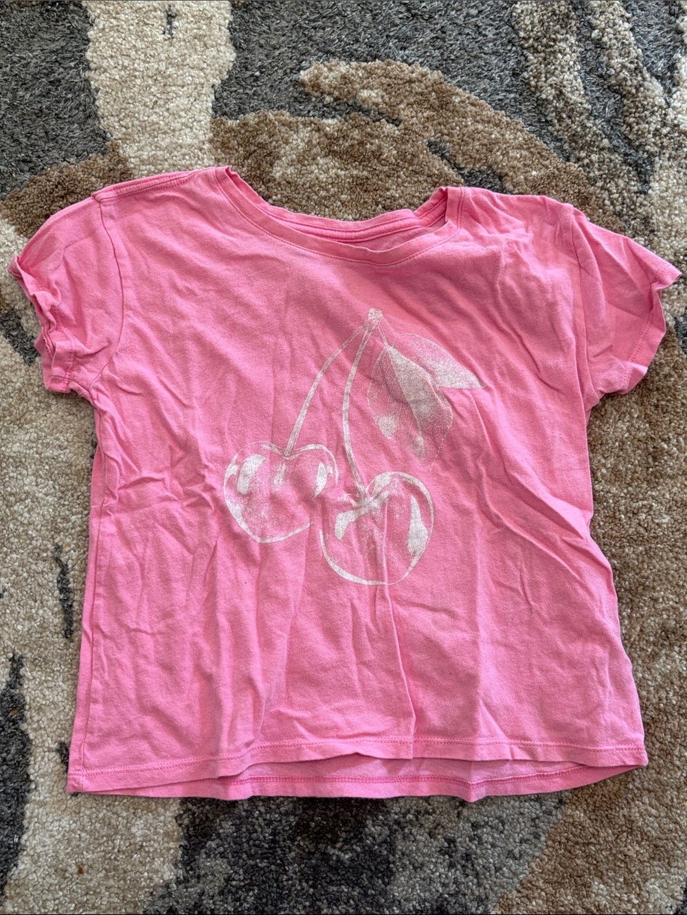 Old Navy Pink Short-Sleeve Cherry Tee